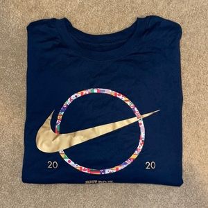 Nike Men's International Just Do It 2020 Swoosh Navy T-Shirt